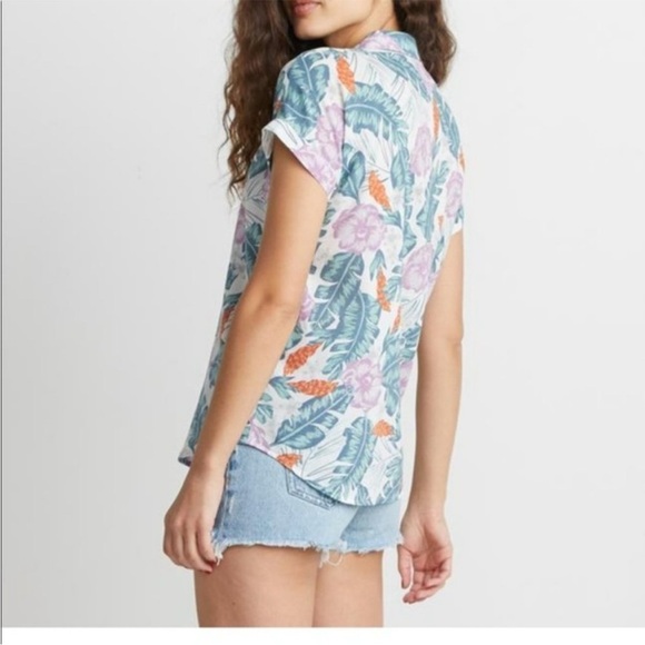 Marine Layer Venice Button Down Multi Floral Shirt Tropical Top XS - Picture 12 of 12